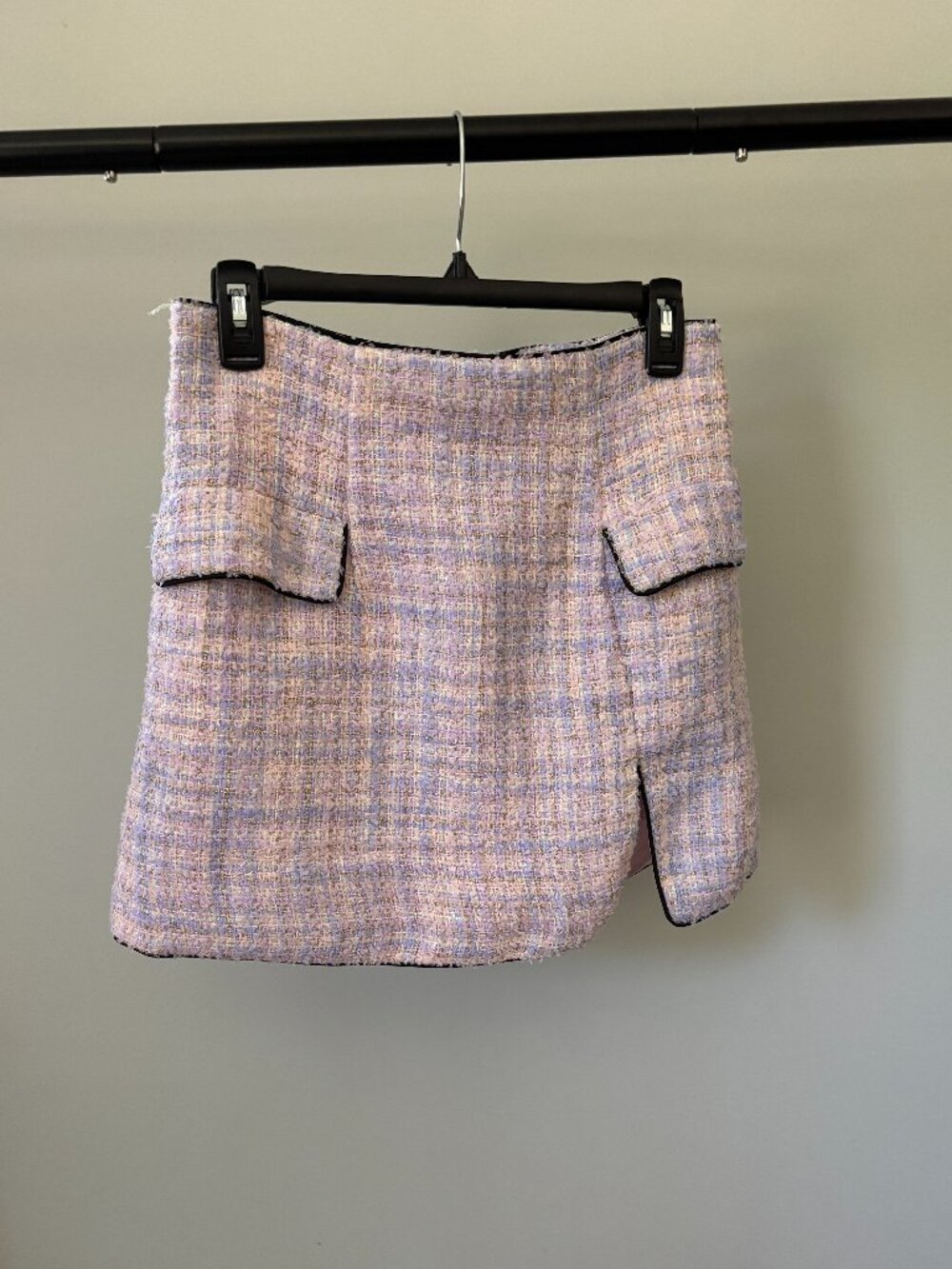 Atoir "The Edie Skirt" Pastel Lilac Tweed Mini M/10 (US Size 6) NWT